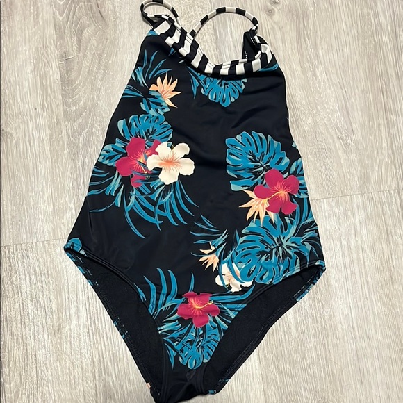 Tropical Floral Kids Swimsuit - Picture 1 of 1